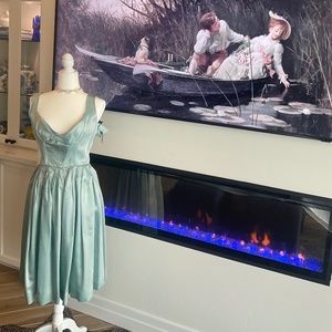 Vintage Water pressed satin Vintage Dress and Jacket